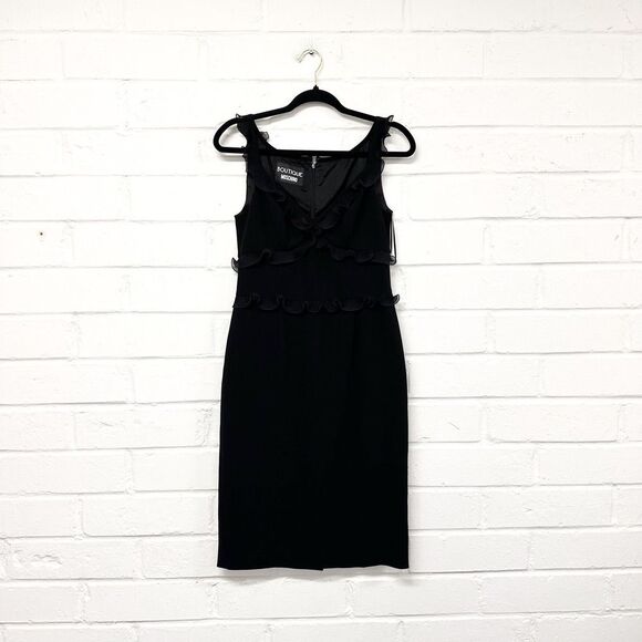Elegant Black Ruffle Dress - Picture 1 of 1